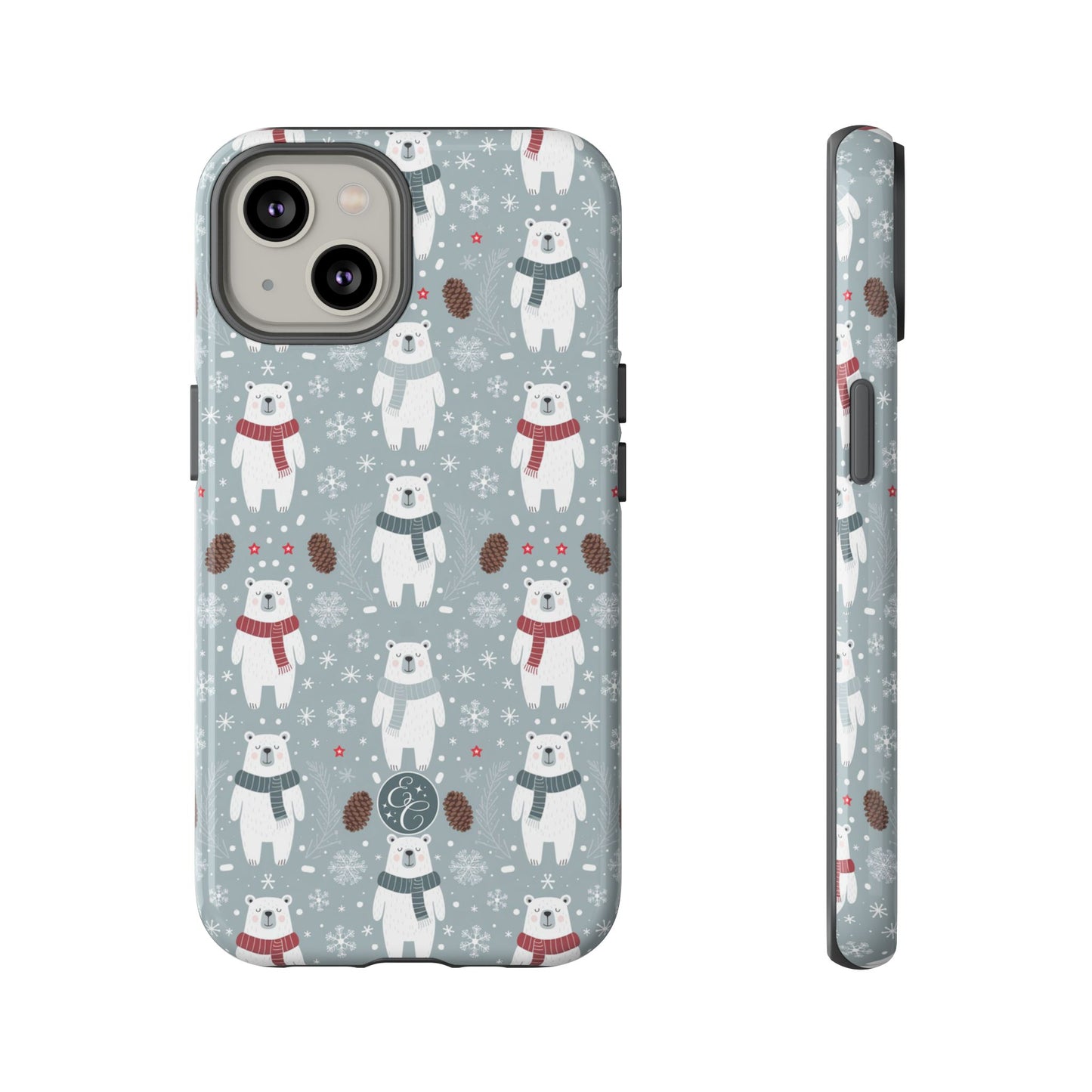 Cute Polar Bear Pattern Tough Phone Case