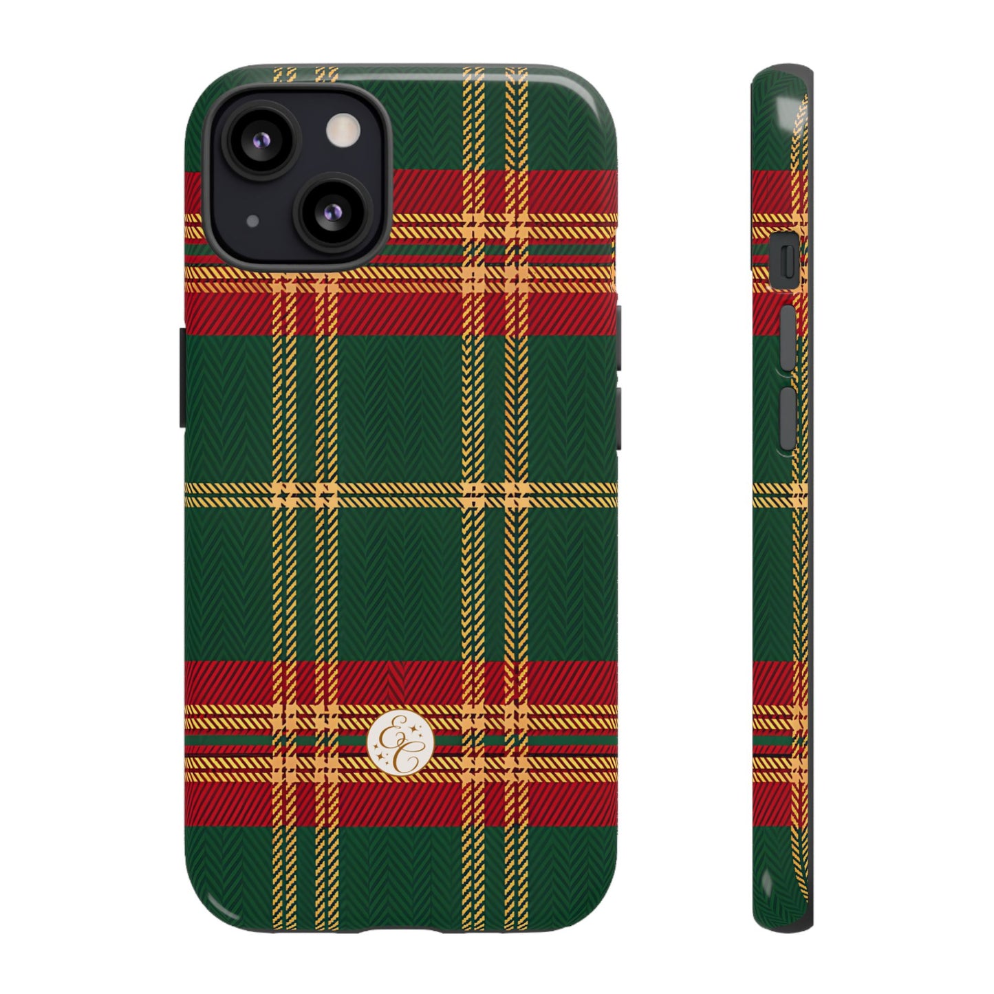 Green Red & Gold Plaid Tough Phone Case