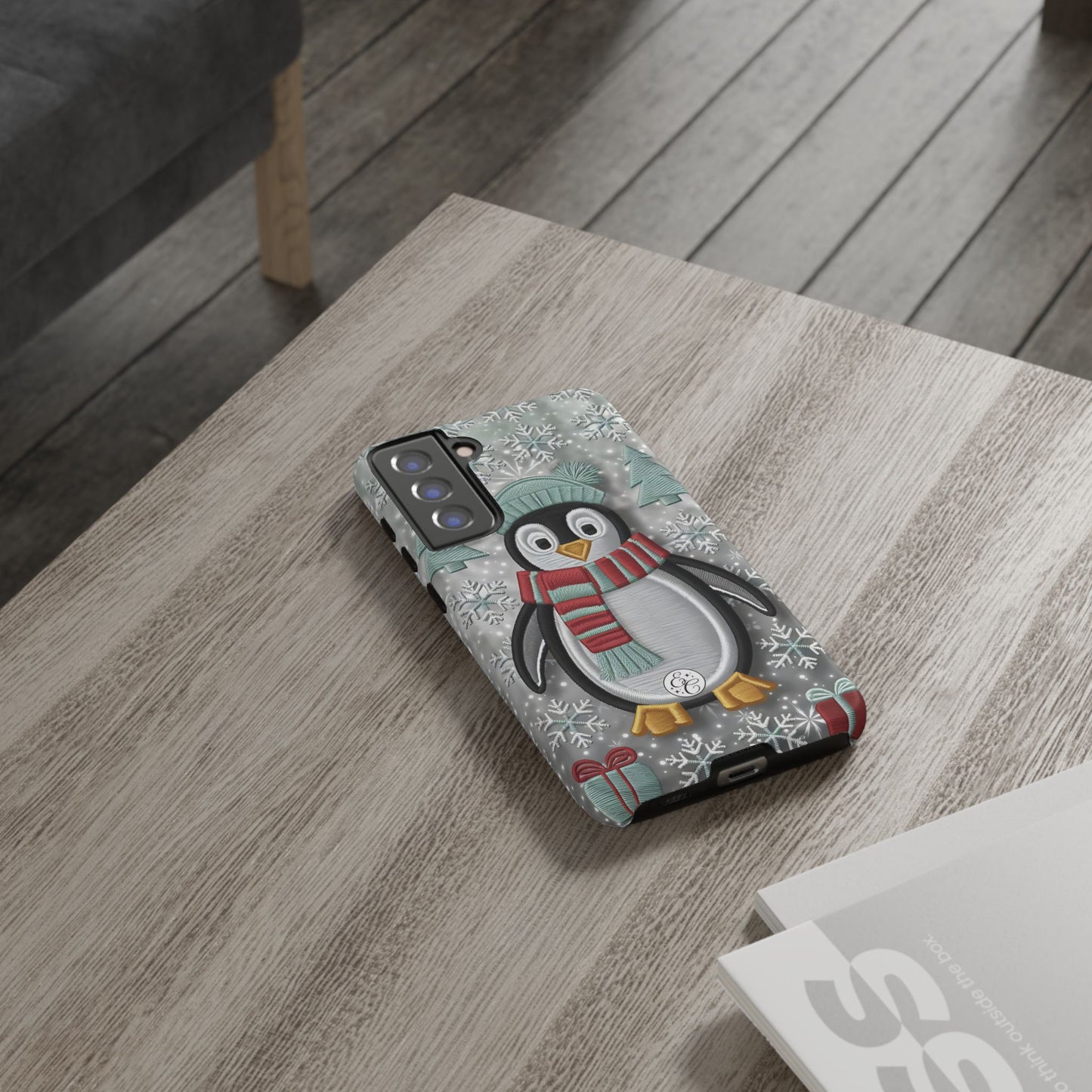 Cute Christmas Penguin Tough Phone Case