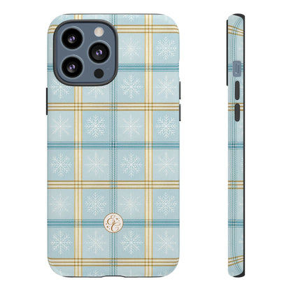 Blue Winter Plaid Tough Phone Case