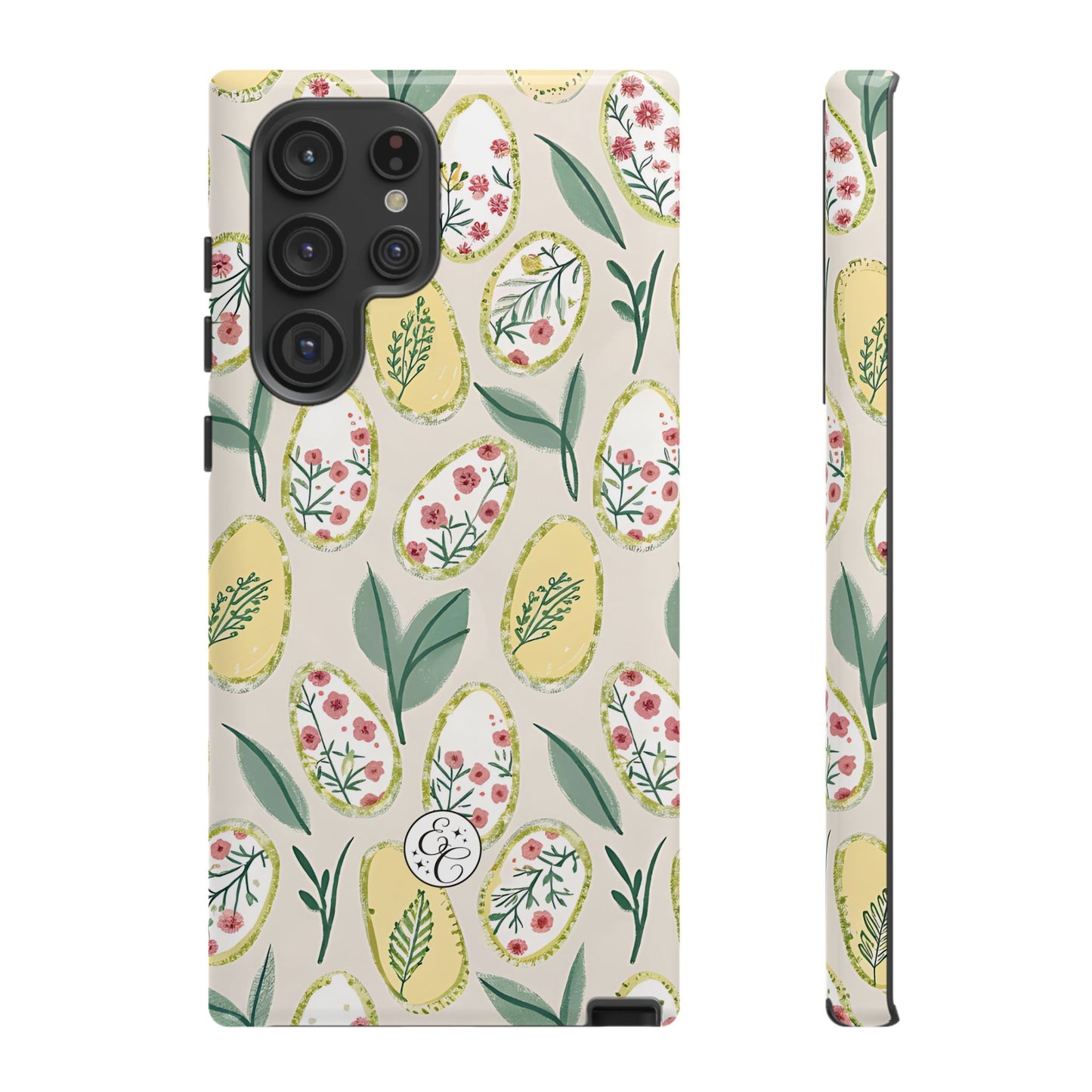 Floral Easter Egg Pattern Tough Phone Case