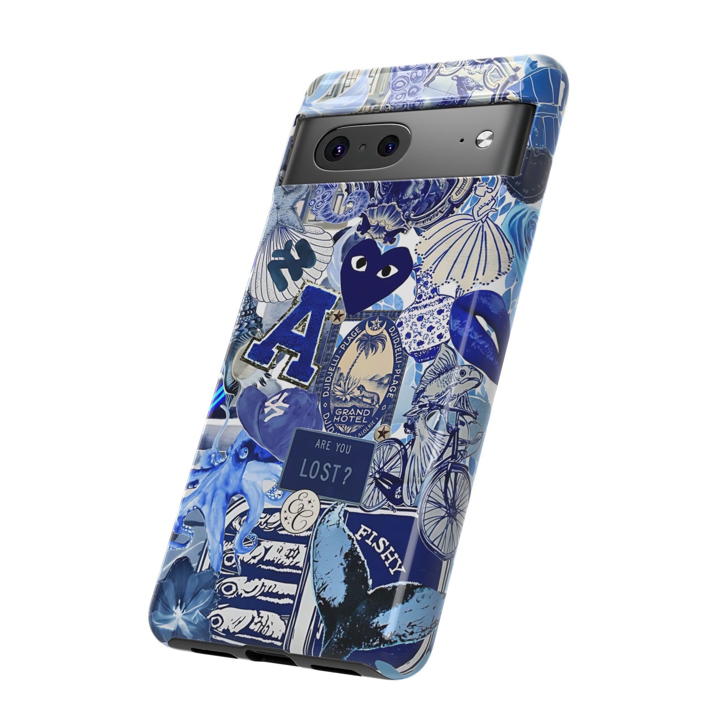 Blue Collage Tough Phone Case