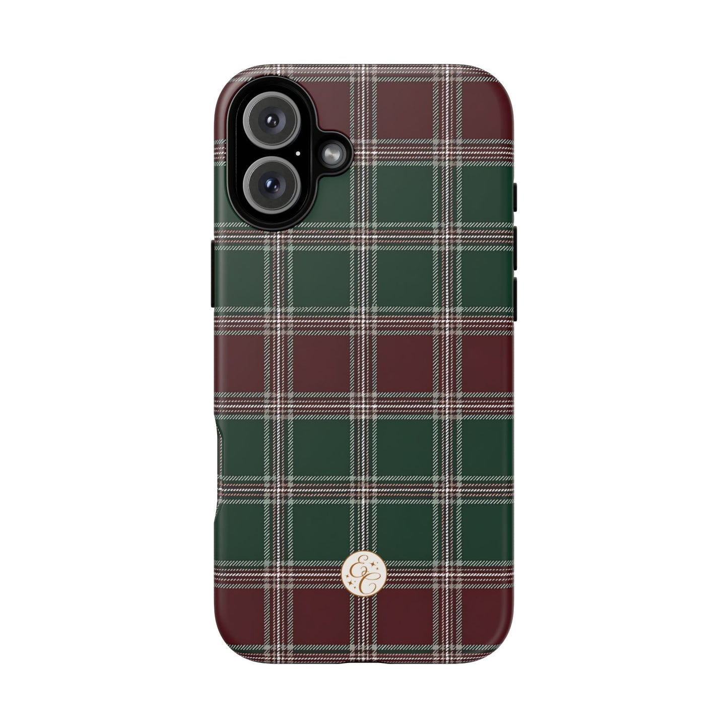 Green & Burgundy Plaid Tough Phone Case