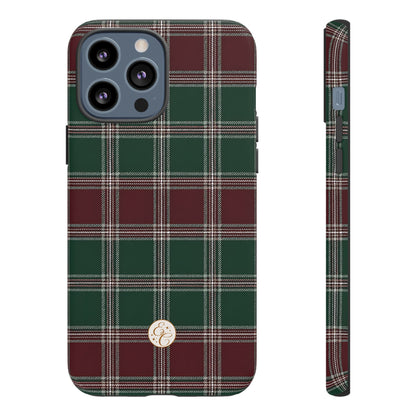 Green & Burgundy Plaid Tough Phone Case
