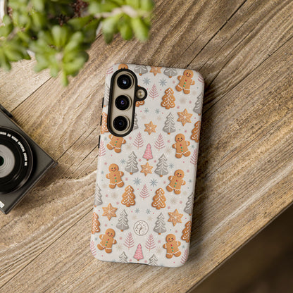 Christmas Gingerbread Man Pattern Tough Phone Case