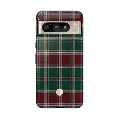 Green & Burgundy Plaid Tough Phone Case