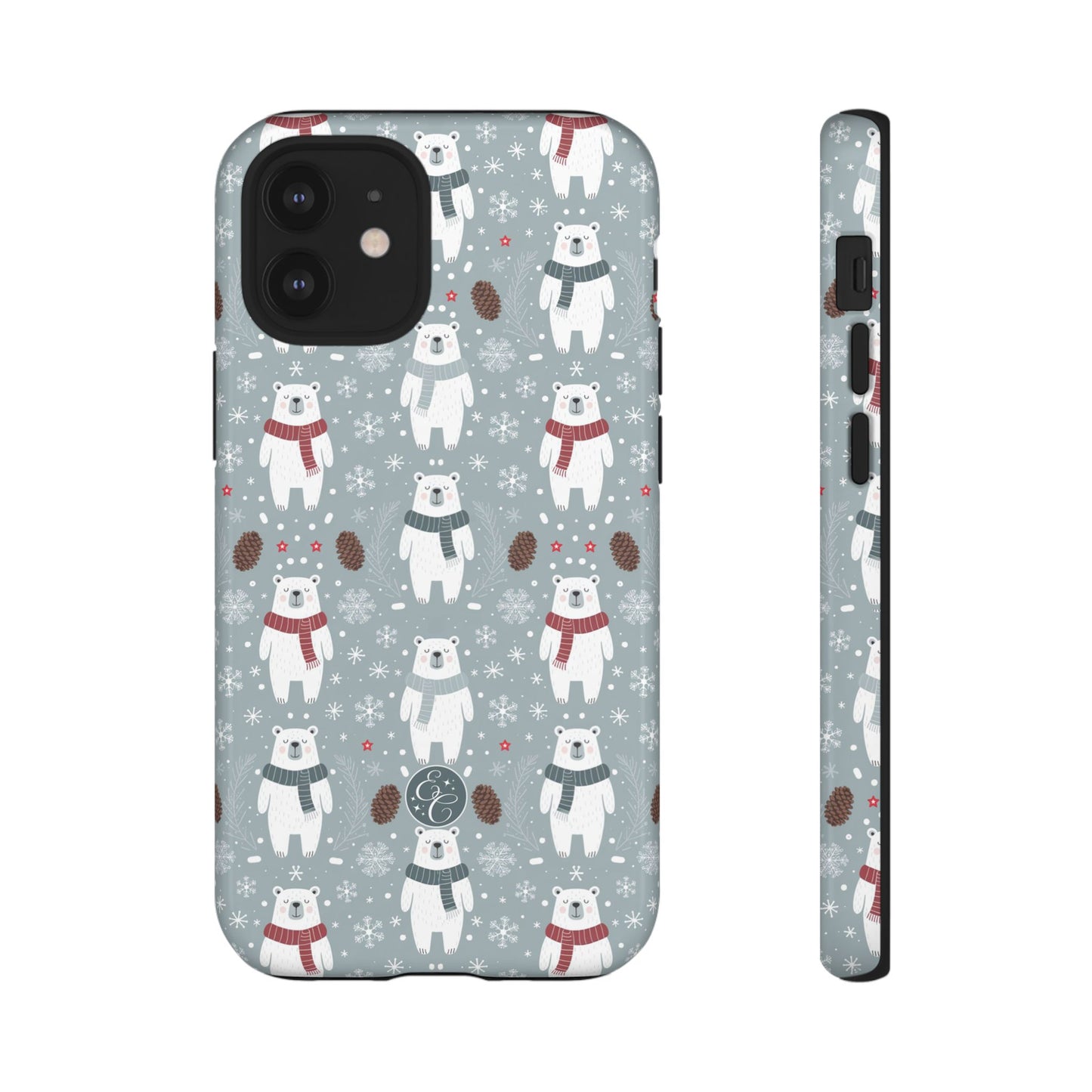 Cute Polar Bear Pattern Tough Phone Case