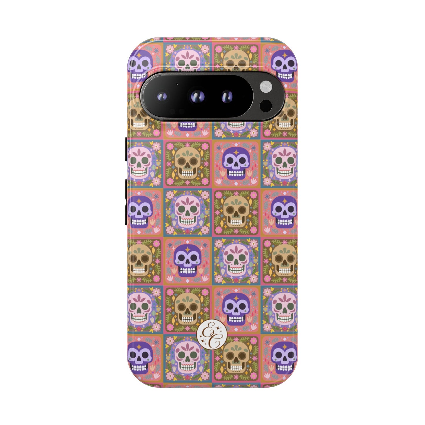 Sugar Skull Pattern Tough Phone Case