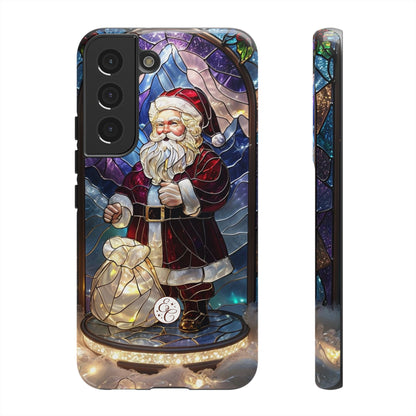 Santa Claus Stained Glass Tough Phone Case