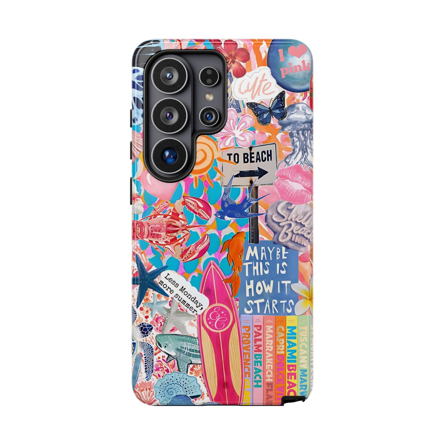 Colorful Beach Collage Tough Phone Case
