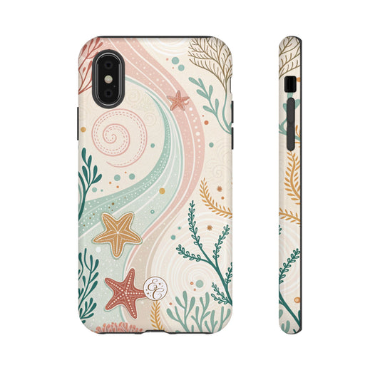 Pink Ocean Boho Doodle Tough Phone Case