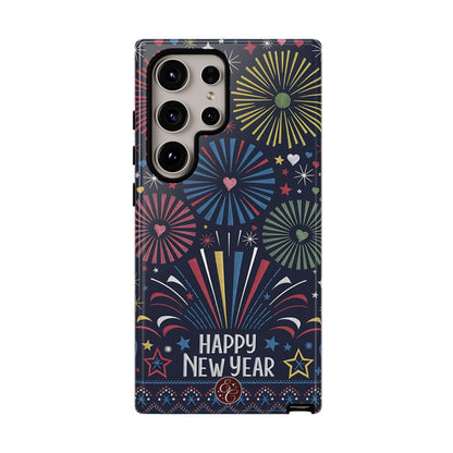 Happy New Year Fireworks Tough Phone Case