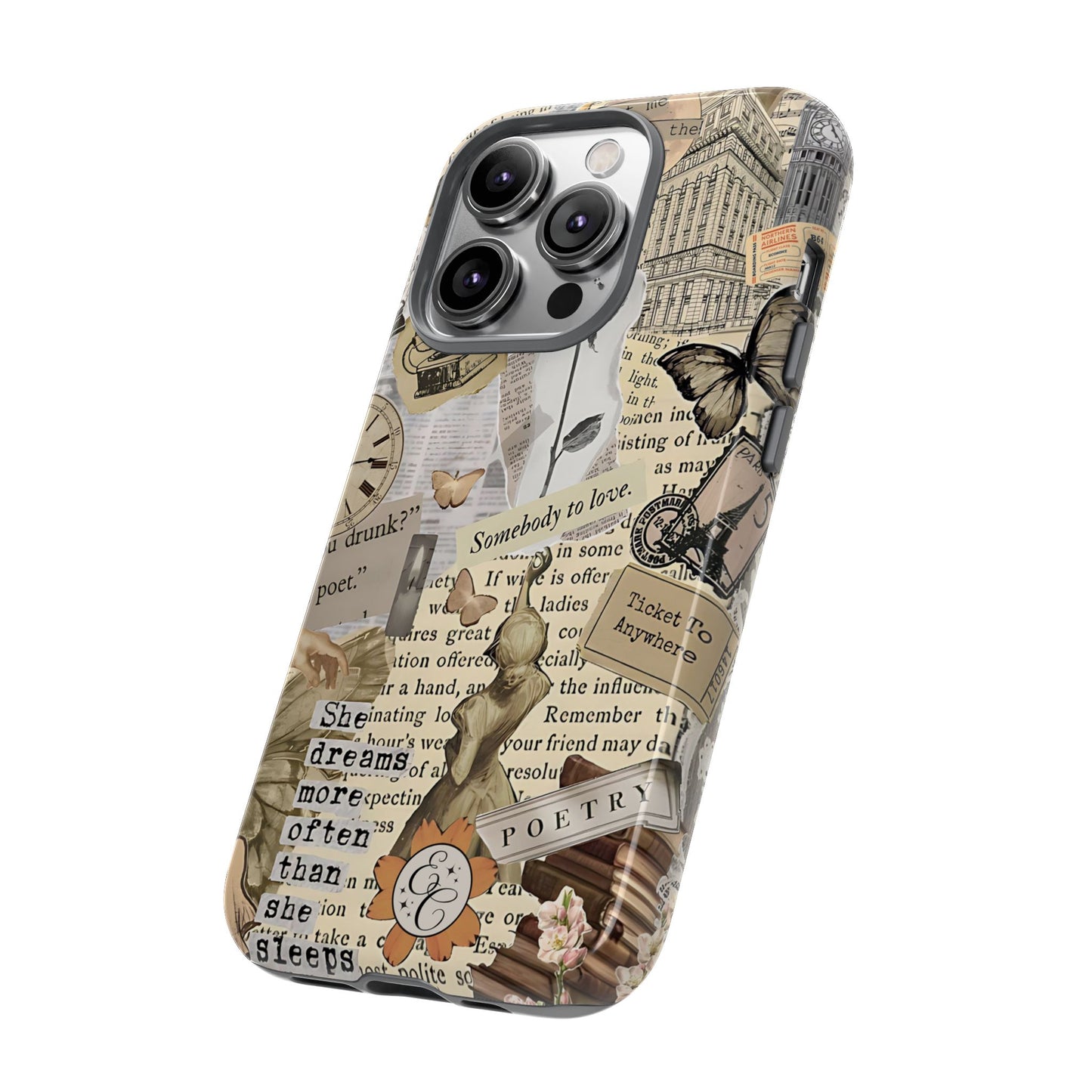 Library Romance Collage Tough Phone Case