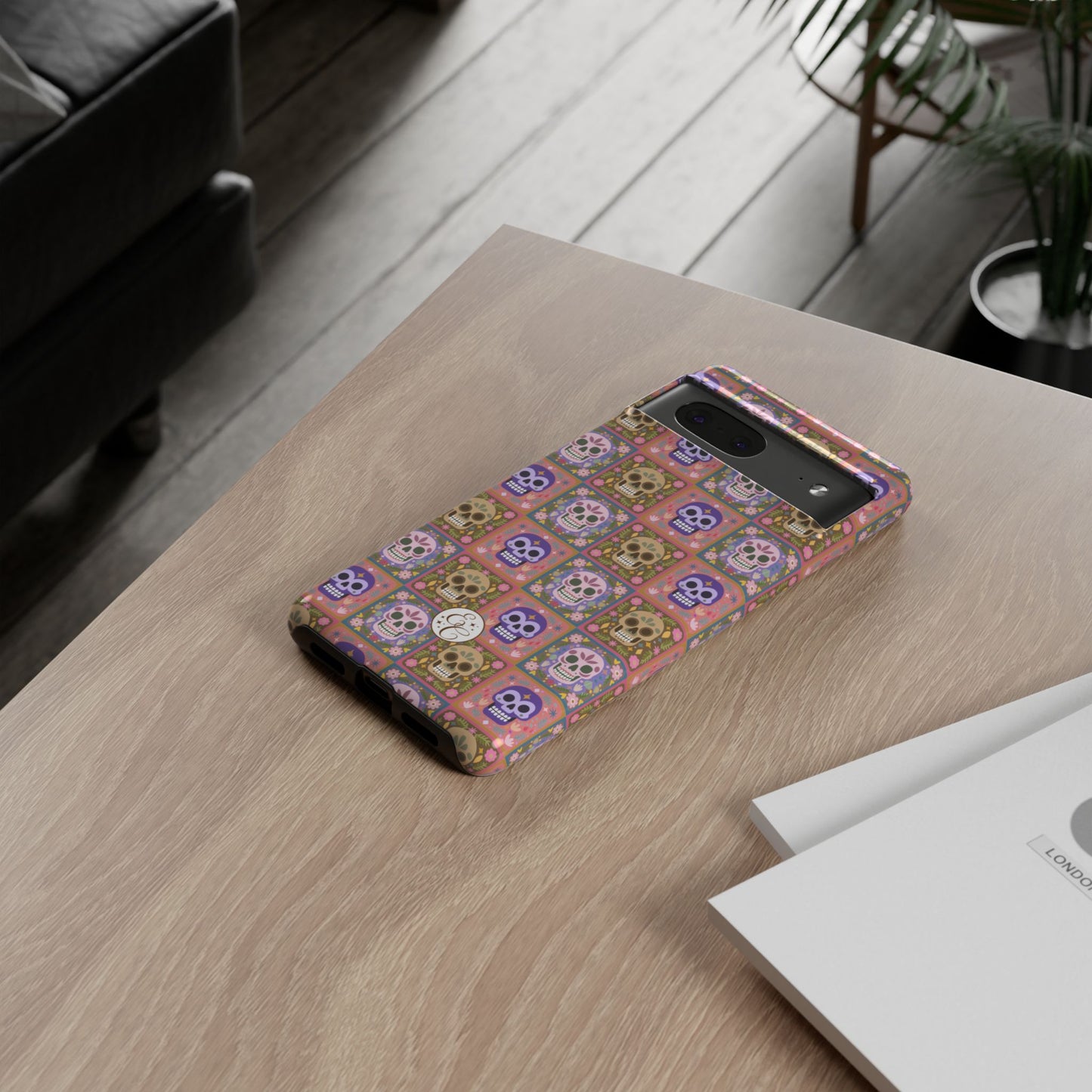 Sugar Skull Pattern Tough Phone Case