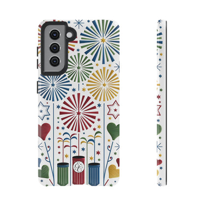 Colorful Fireworks and Stars Tough Phone Case