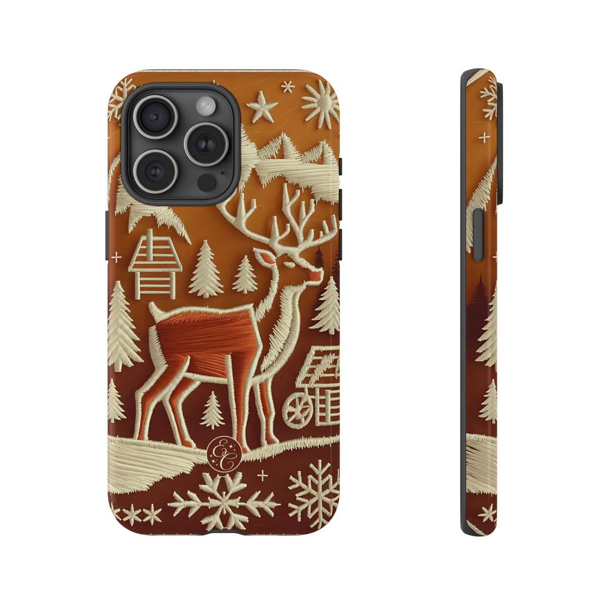 Rustic Reindeer Christmas Phone Case