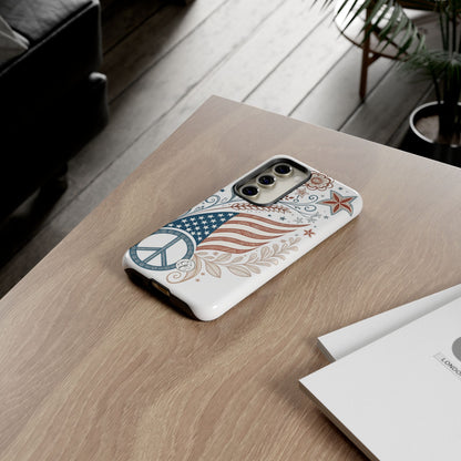 Boho American Flag Tough Phone Case