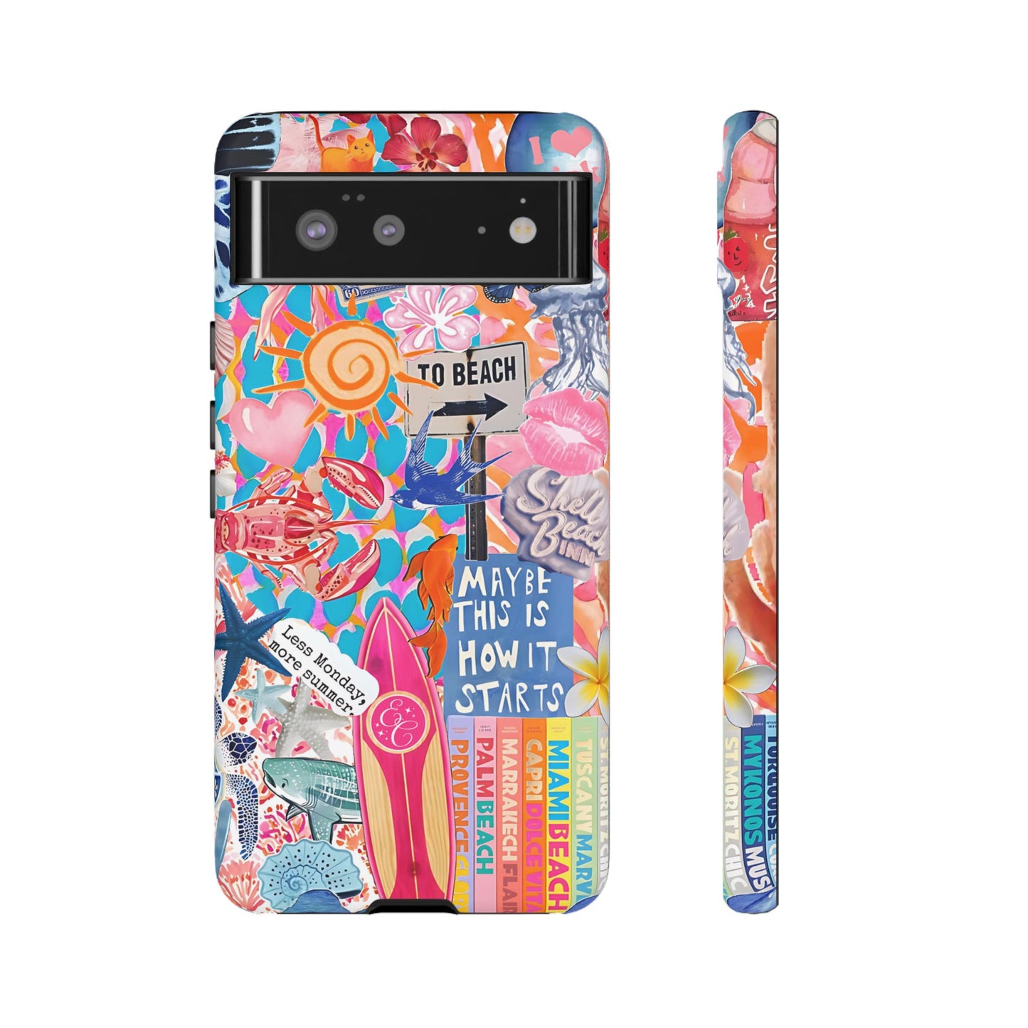 Colorful Beach Collage Tough Phone Case