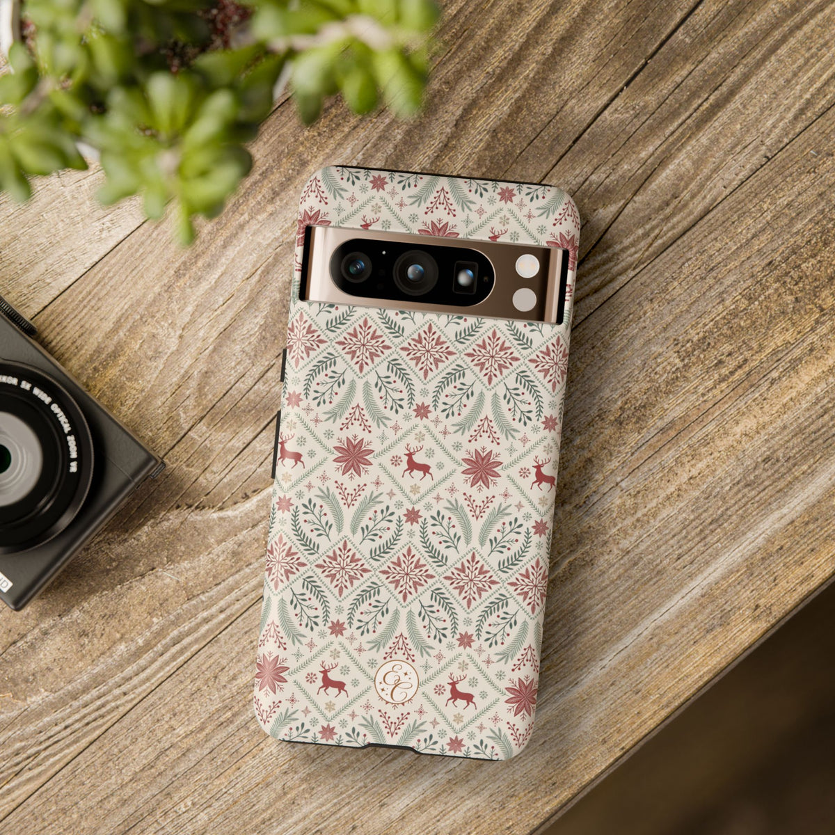 Red Reindeer Christmas Pattern Phone Case