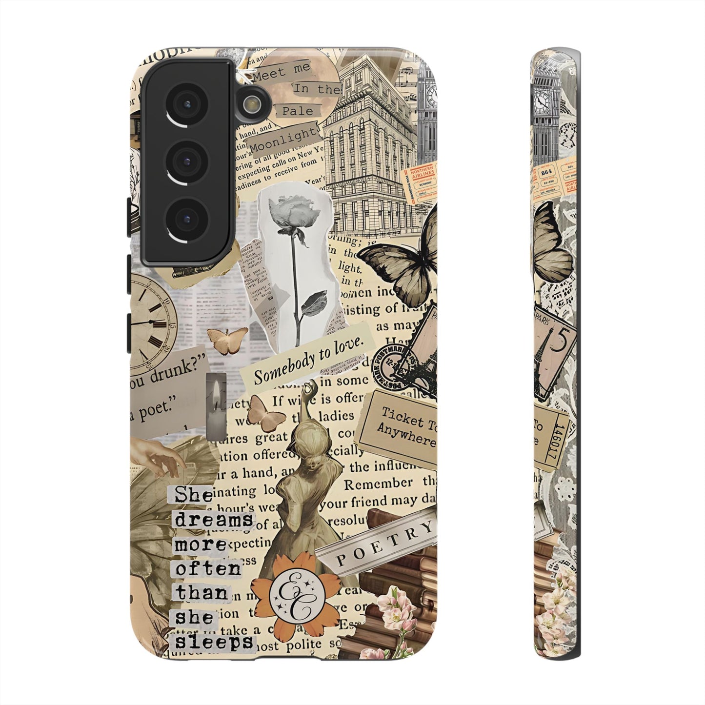 Library Romance Collage Tough Phone Case