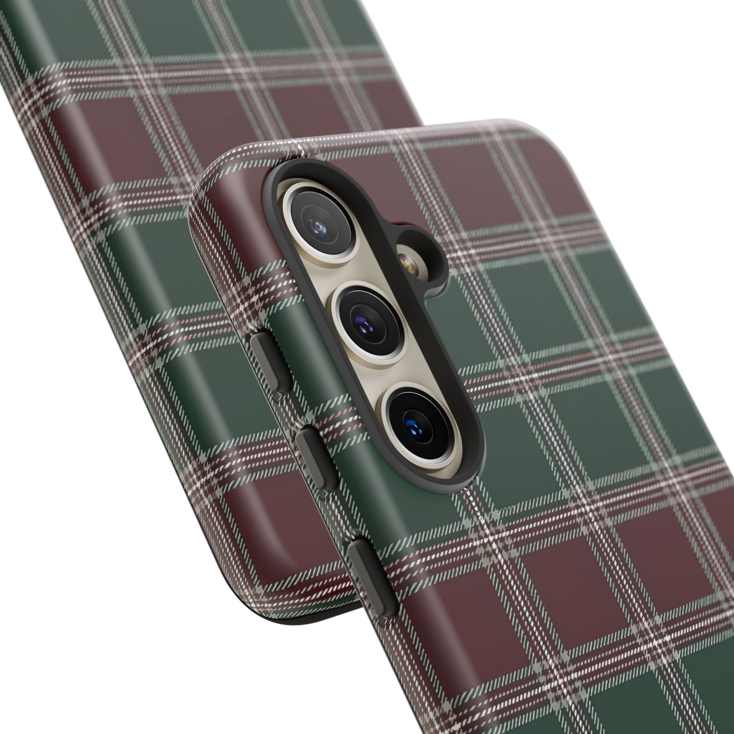 Green & Burgundy Plaid Tough Phone Case