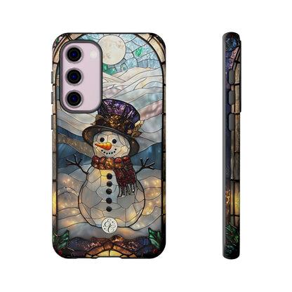 Snowman Stained Glass Phone Case