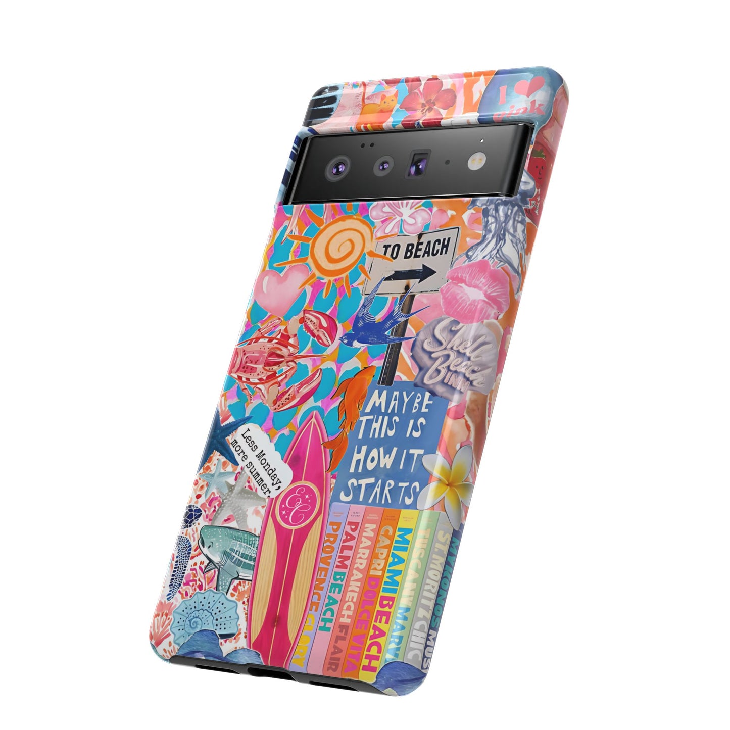 Colorful Beach Collage Tough Phone Case