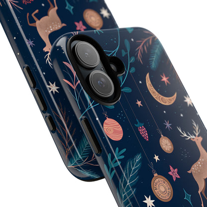 Boho Christmas Reindeer Tough Phone Case