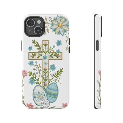 Vintage Easter Floral Cross Tough Phone Case