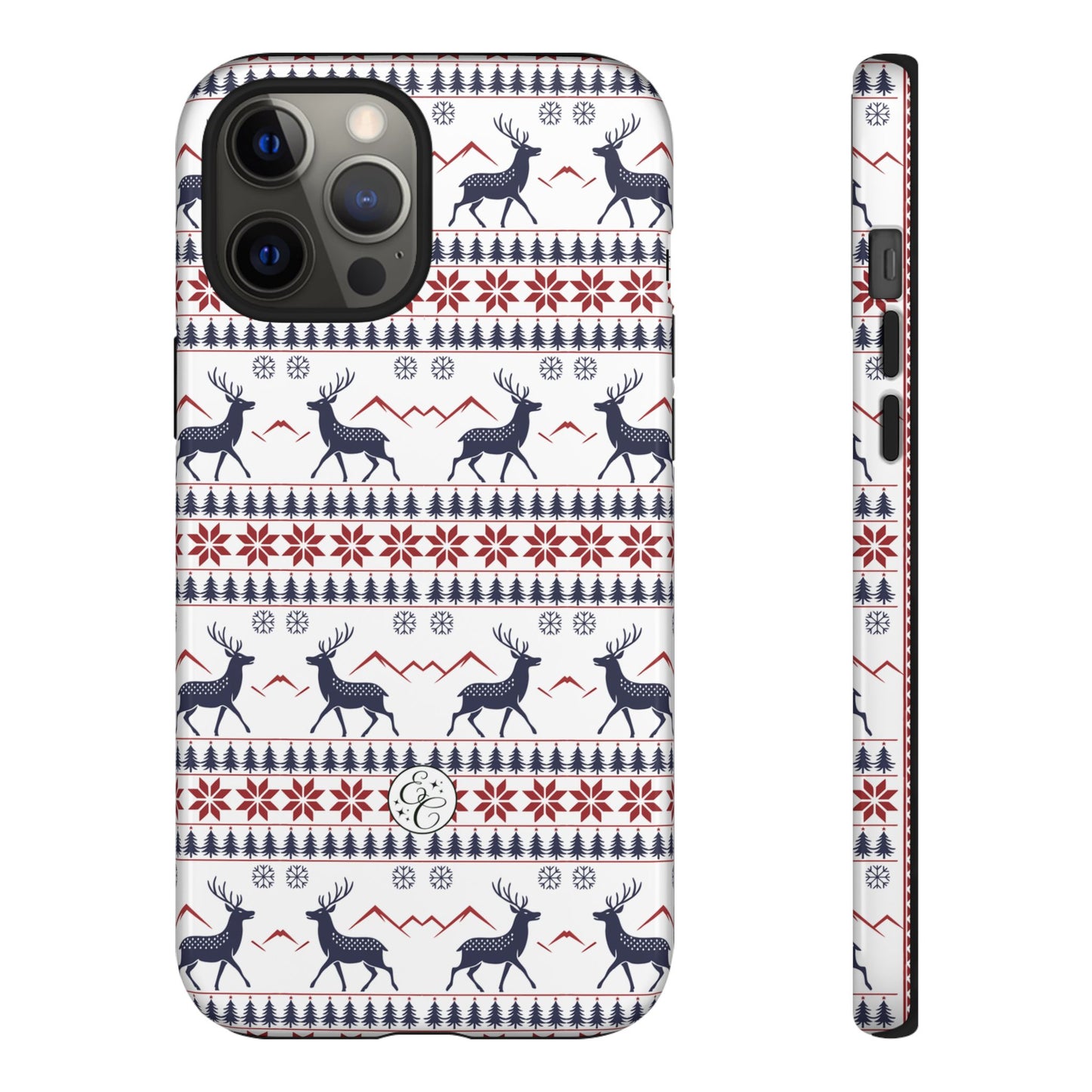 Christmas Reindeer Pattern Tough Phone Case