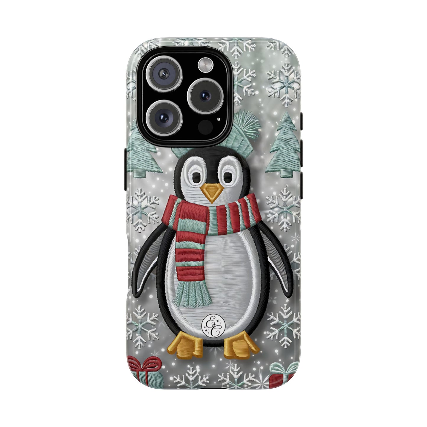 Cute Christmas Penguin Tough Phone Case