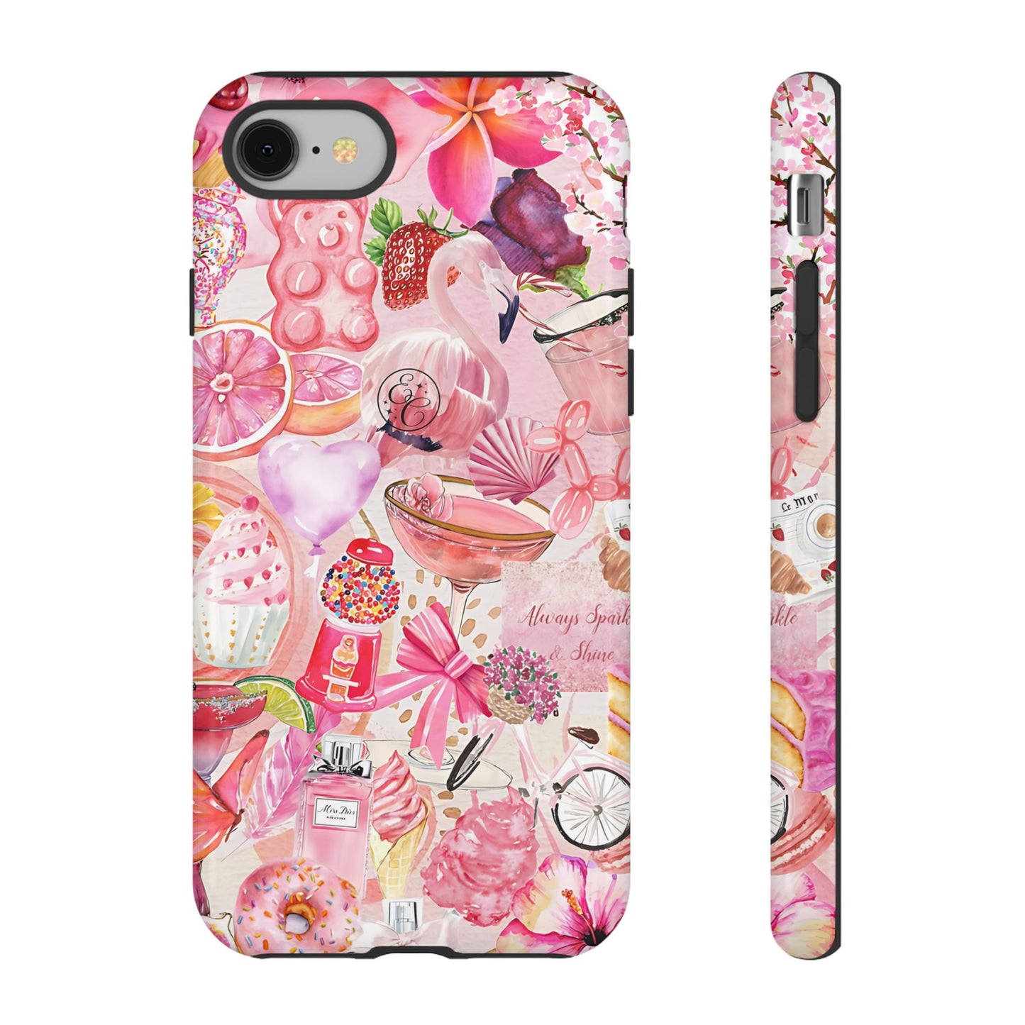 Pink Collage Tough Phone Case