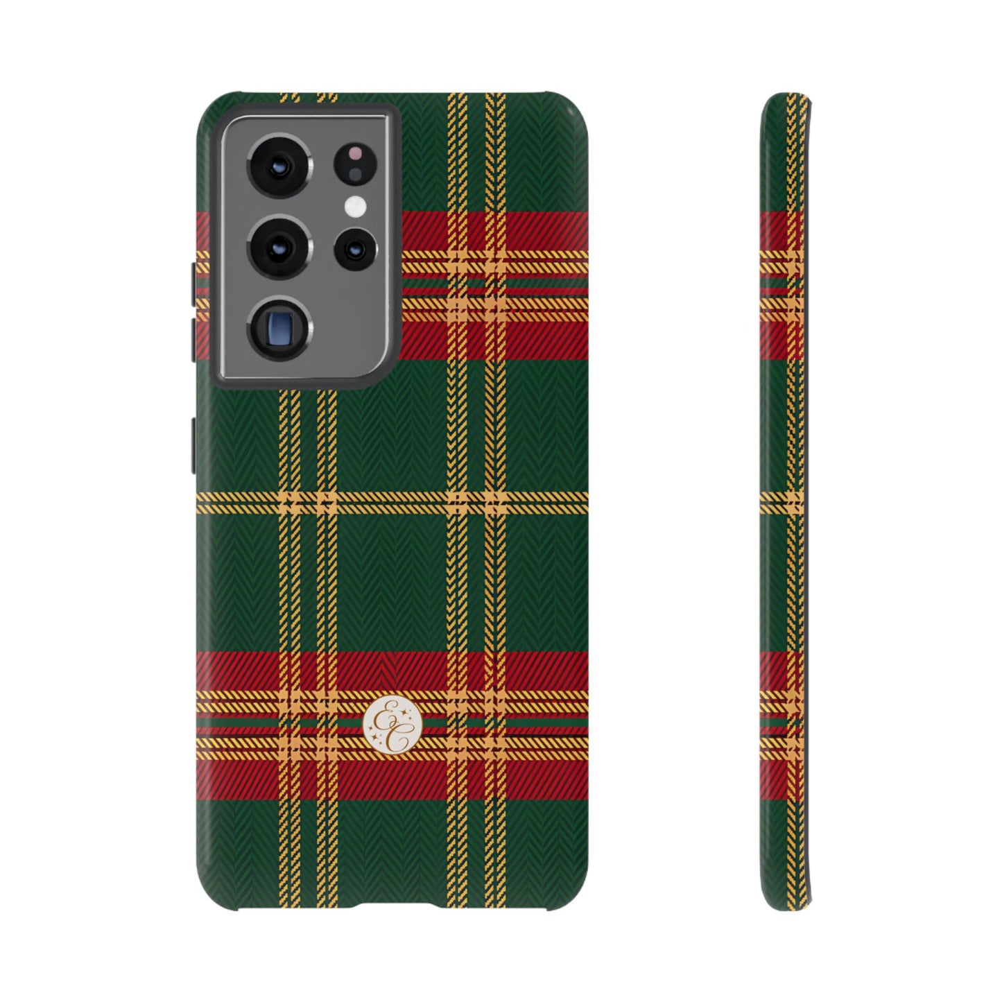 Green Red & Gold Plaid Tough Phone Case