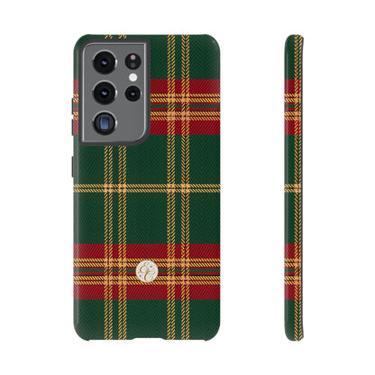 Green Red & Gold Plaid Tough Phone Case