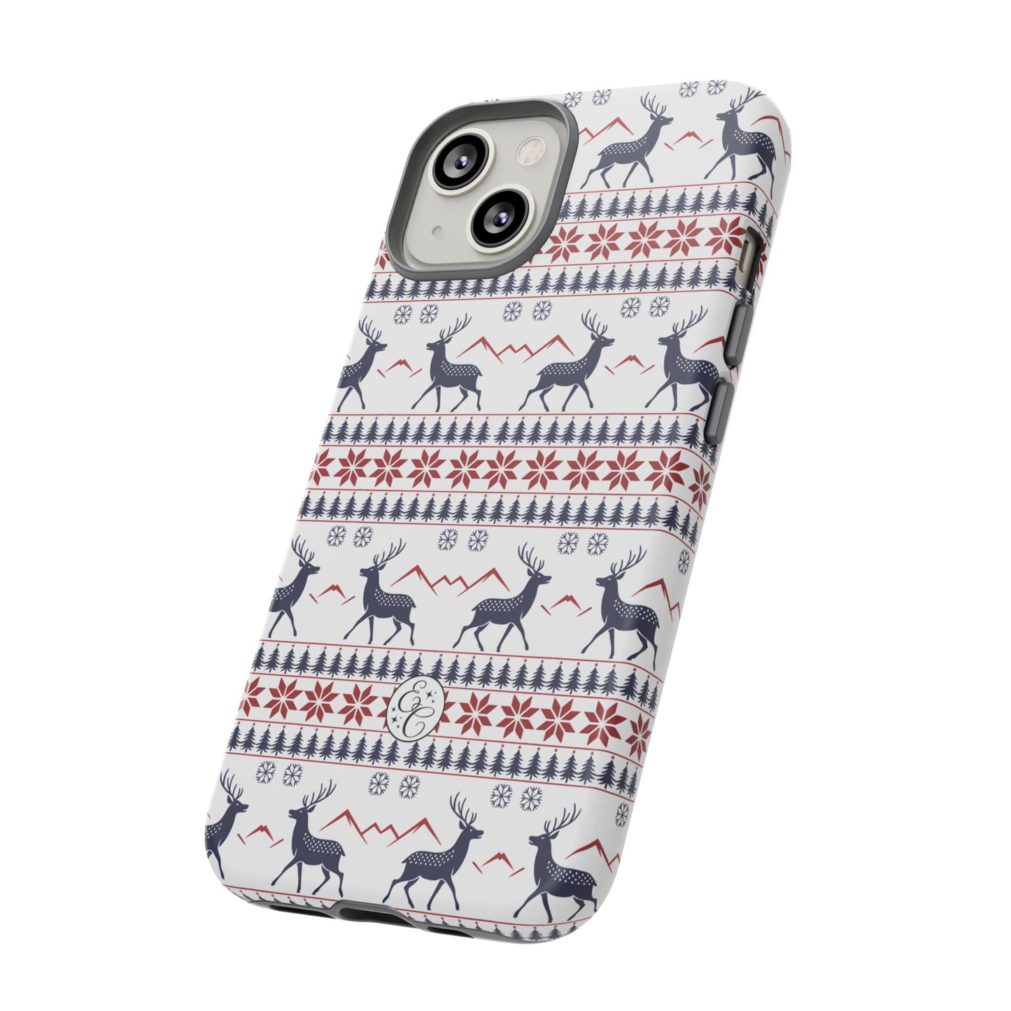 Christmas Reindeer Pattern Tough Phone Case