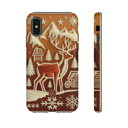 Rustic Reindeer Christmas Phone Case