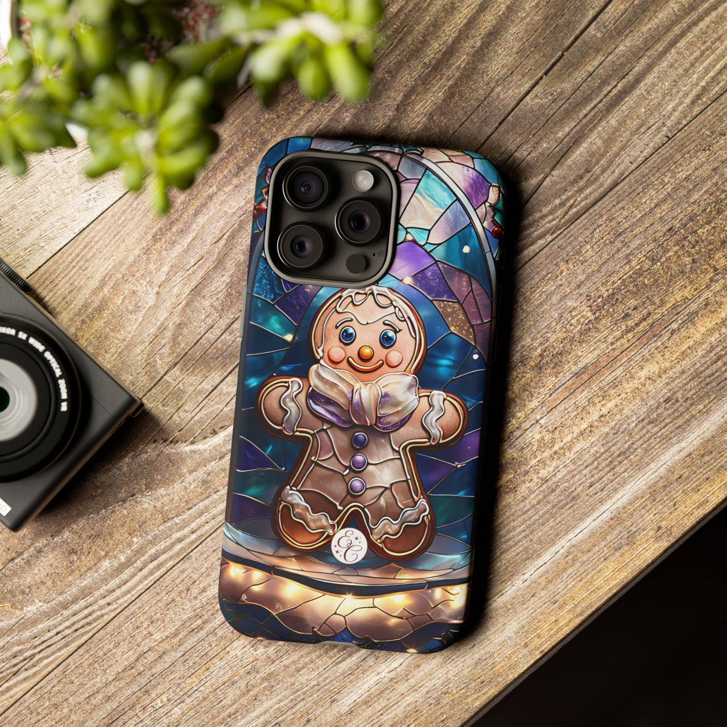 Gingerbread Man Stained Glass Tough Phone Case