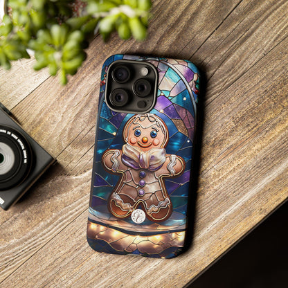 Gingerbread Man Stained Glass Tough Phone Case