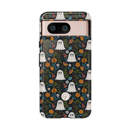Boho Halloween Ghost Pattern Tough Phone Case