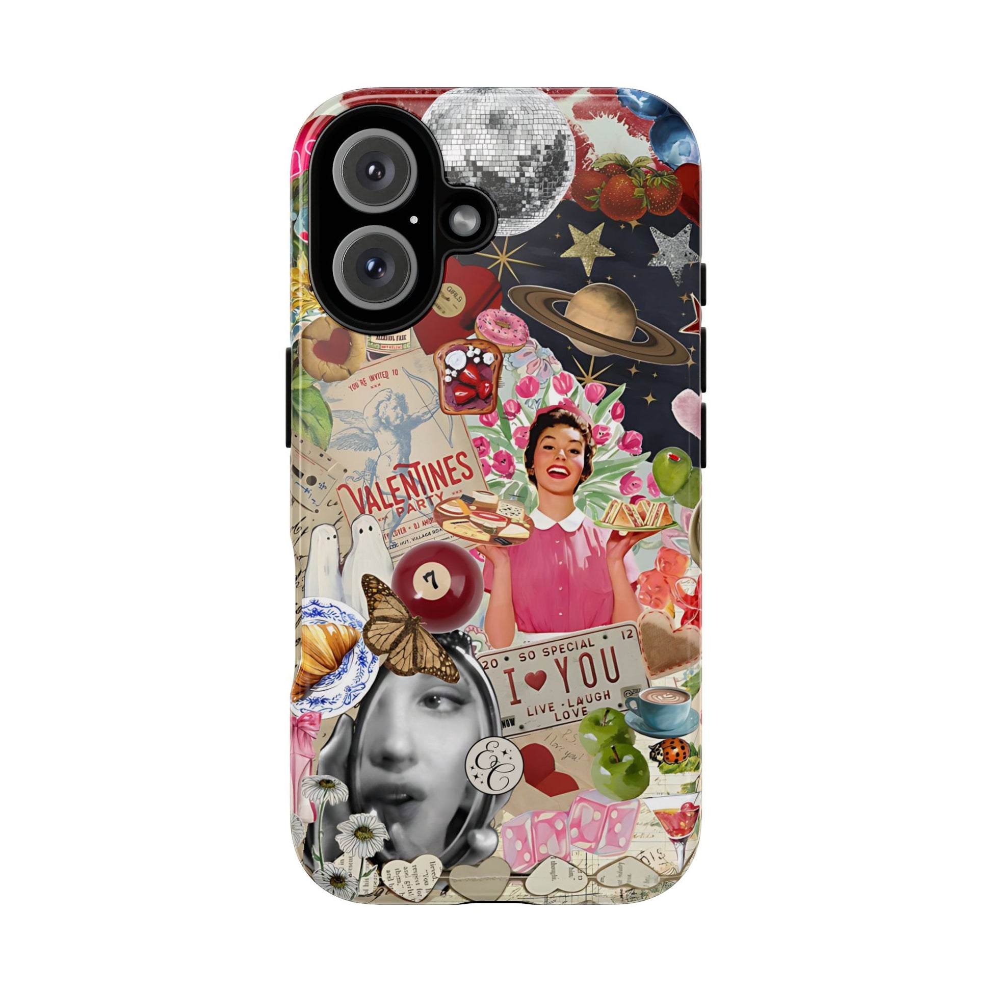Retro Aesthetic Collage Art Tough Phone Case – EnchantCase Retro Aesthetic Collage Art Tough Phone Case – EnchantCase