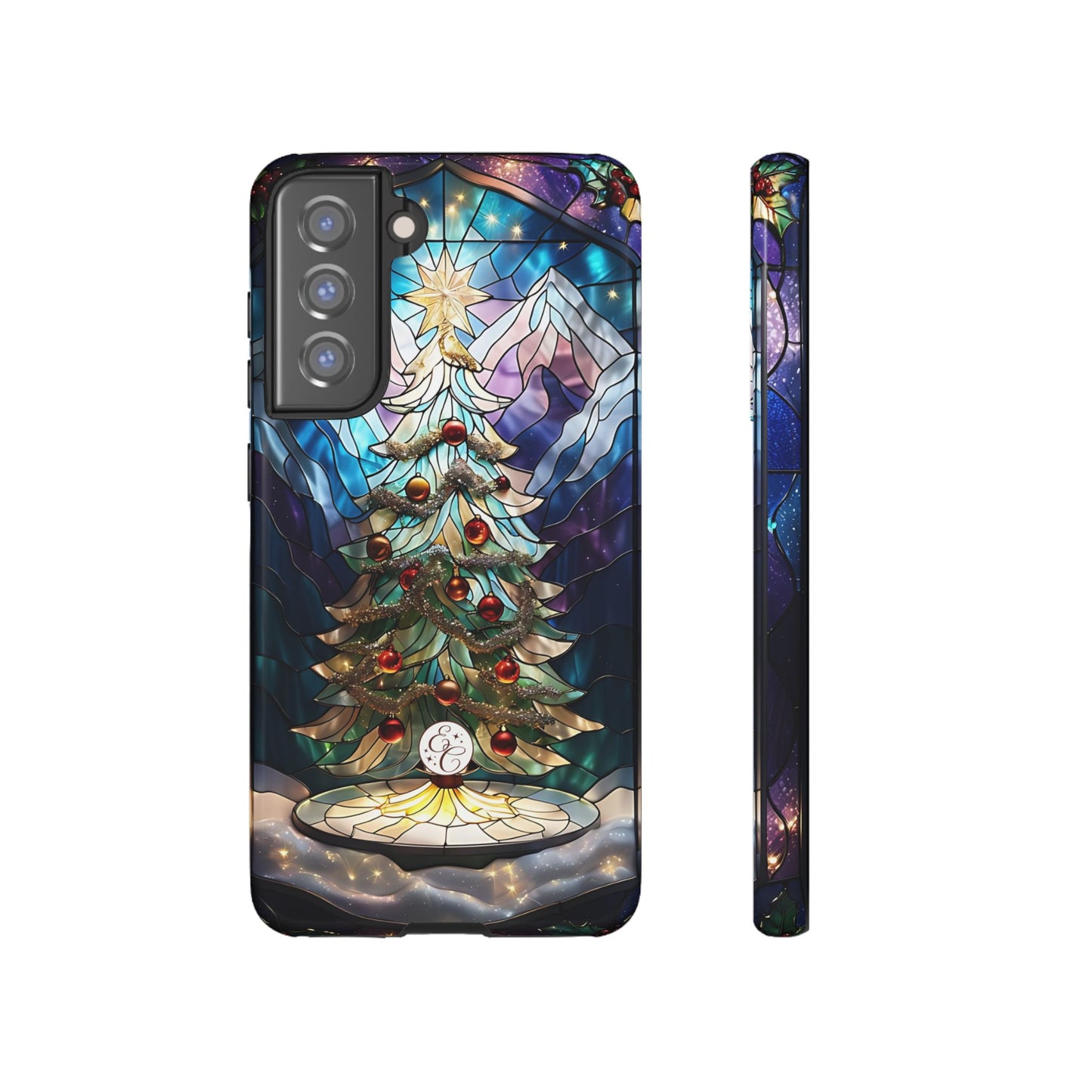 Christmas Tree Stained Glass Tough Phone Case