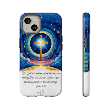 Celestial Cross - John 3:16 Tough Phone Case