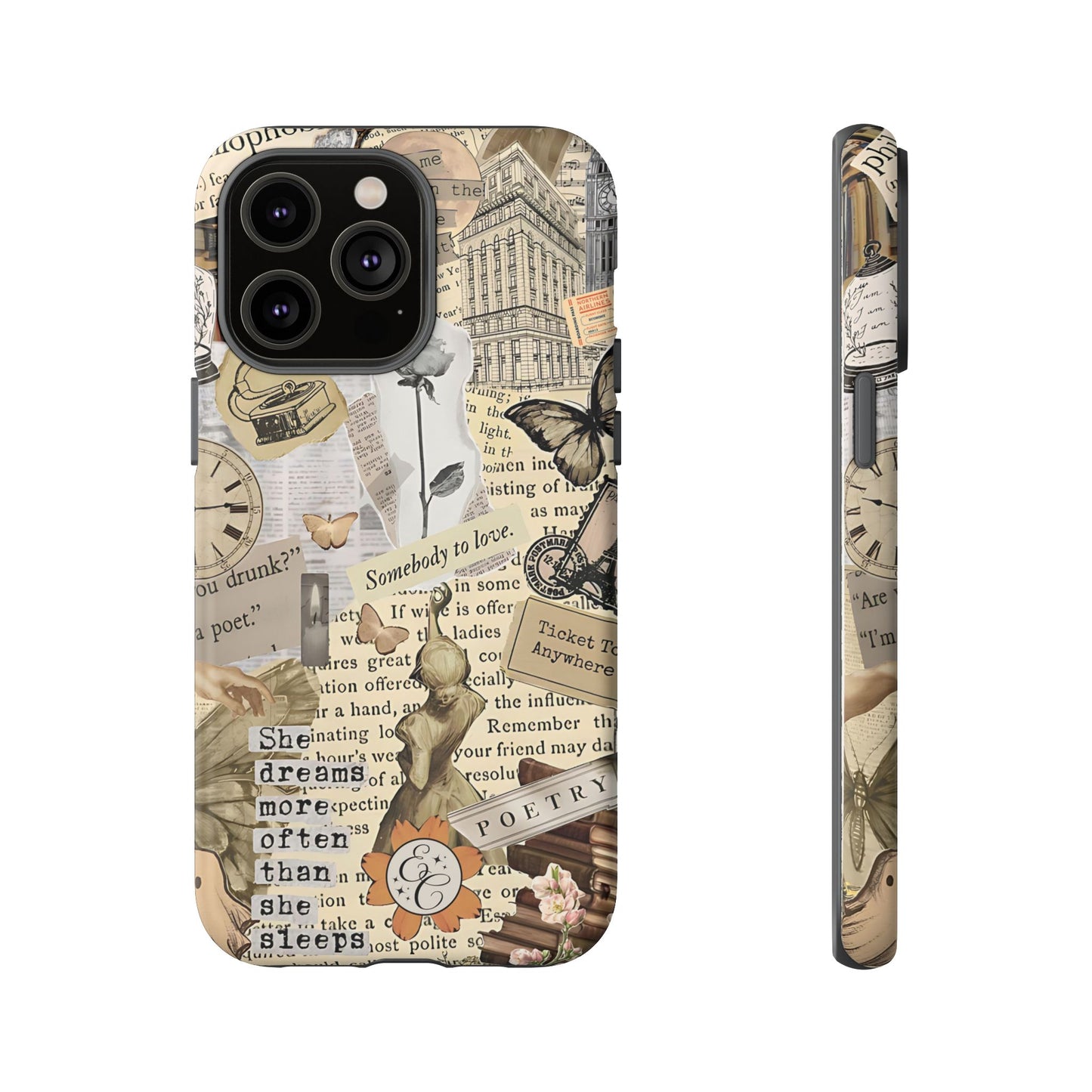 Library Romance Collage Tough Phone Case