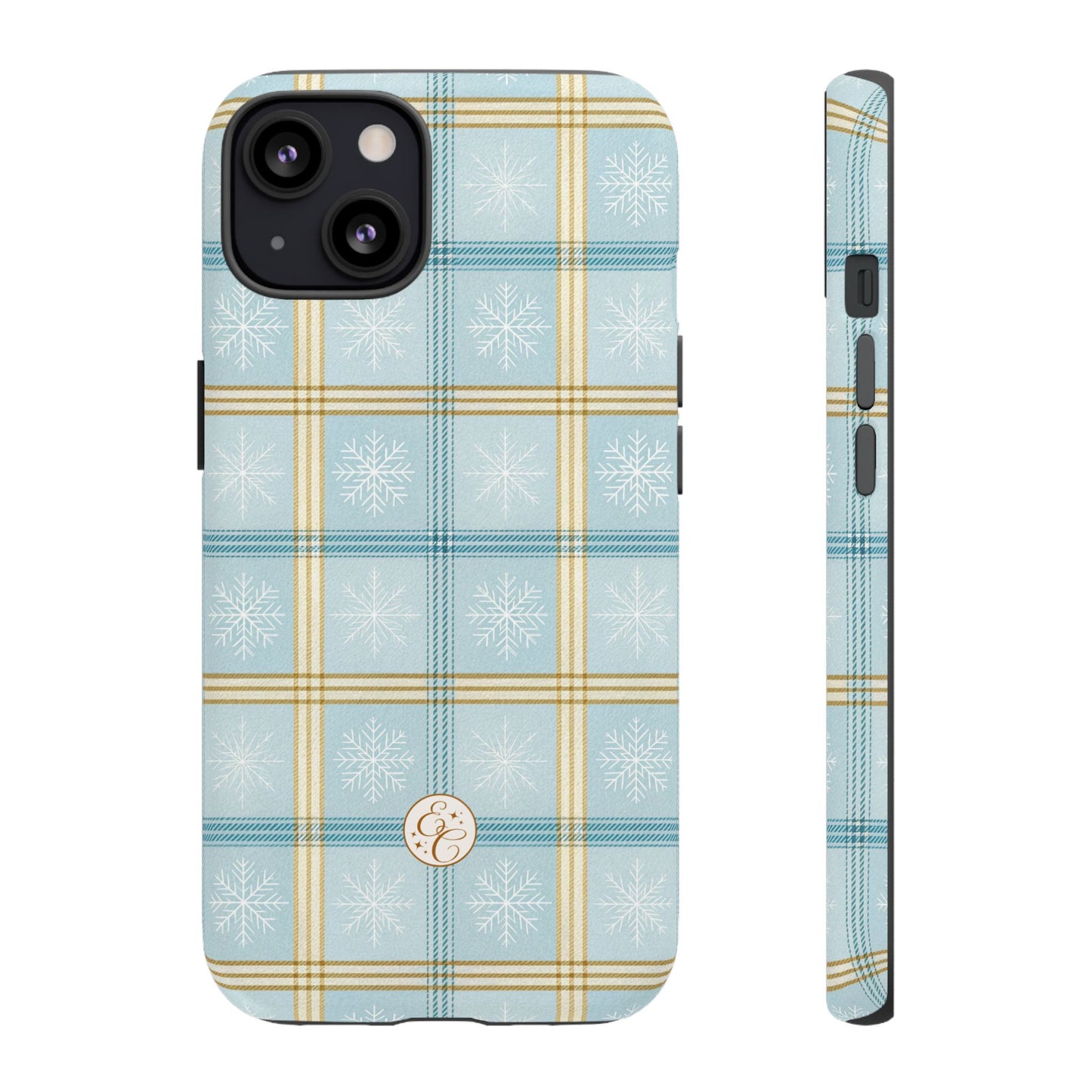 Blue Winter Plaid Tough Phone Case