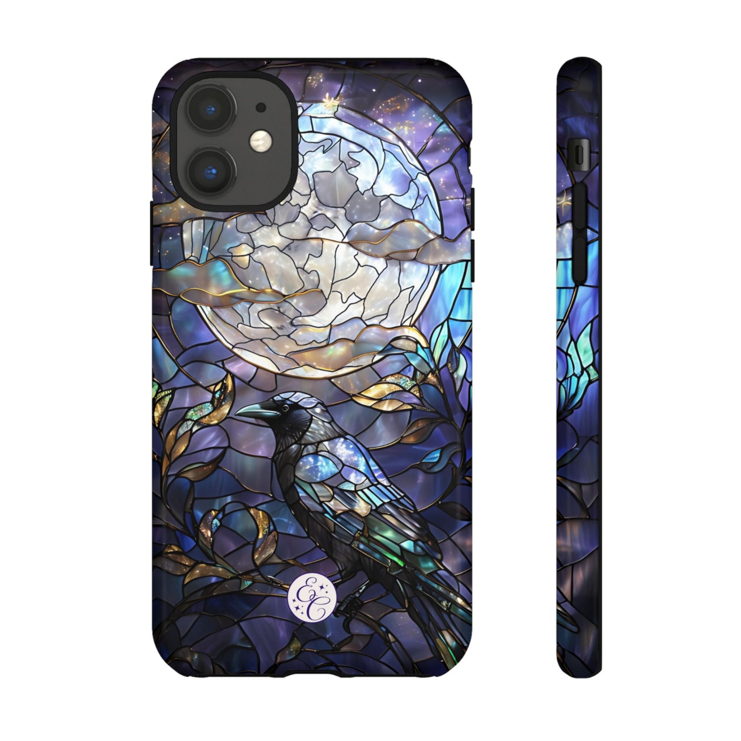 Stained Glass Raven Tough Phone Case