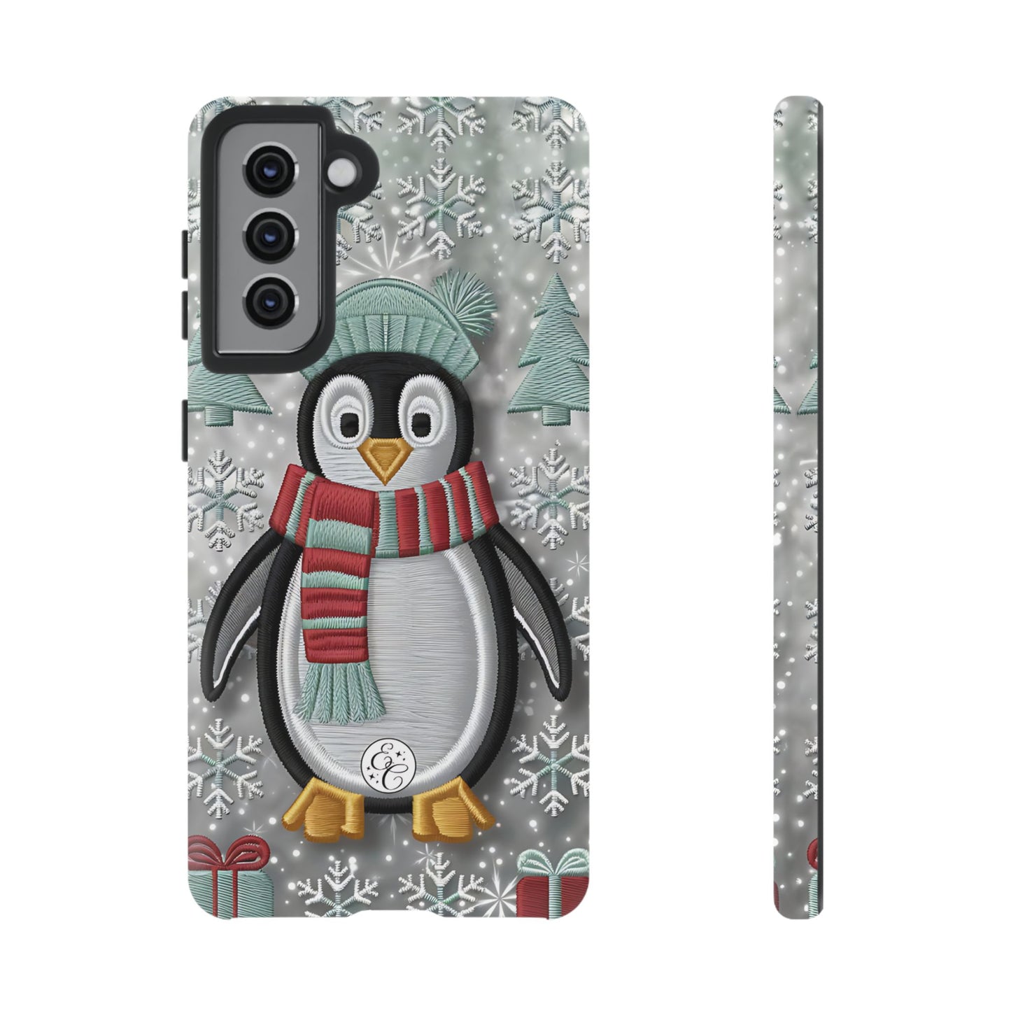 Cute Christmas Penguin Tough Phone Case