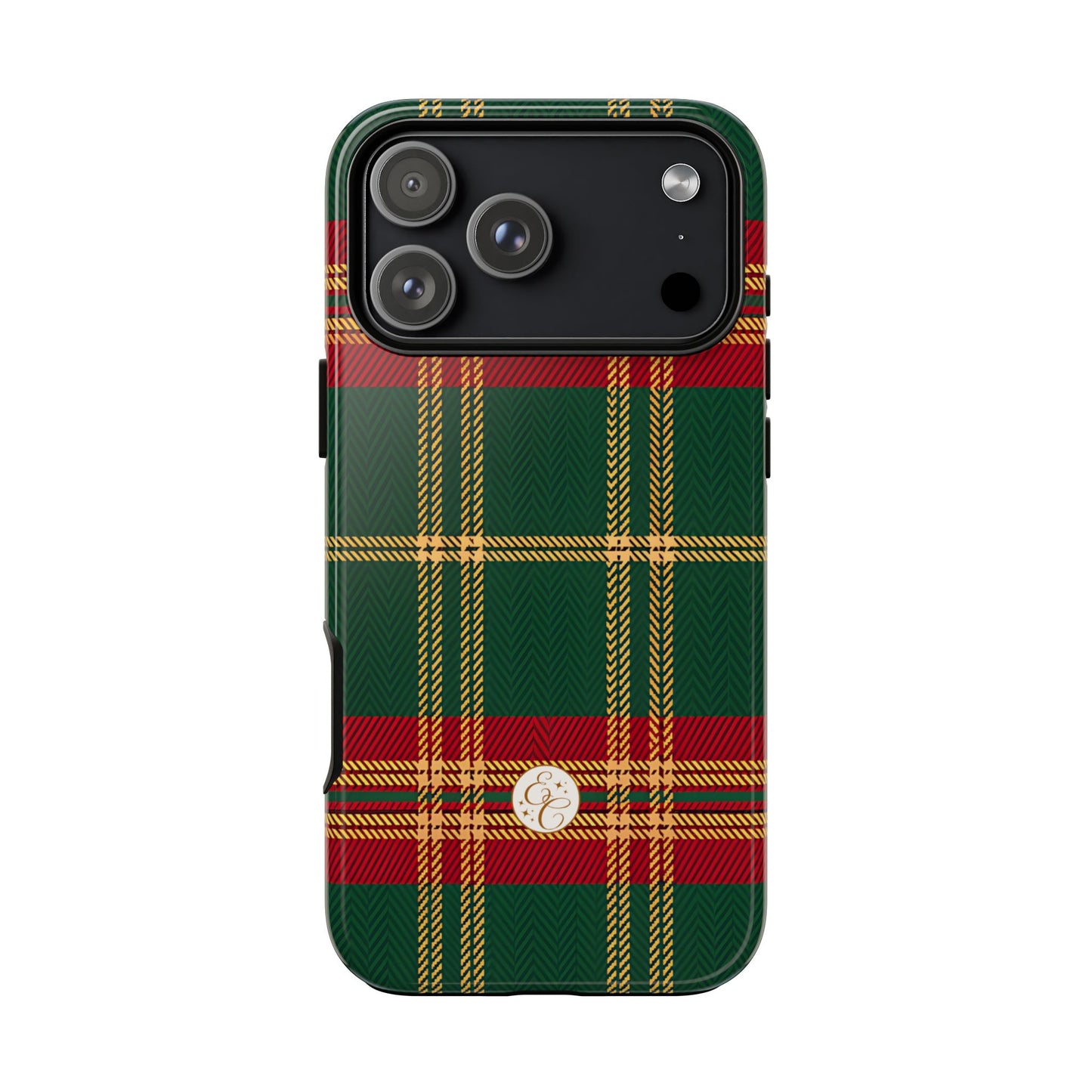 Green Red & Gold Plaid Tough Phone Case