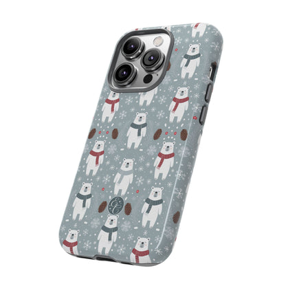 Cute Polar Bear Pattern Tough Phone Case