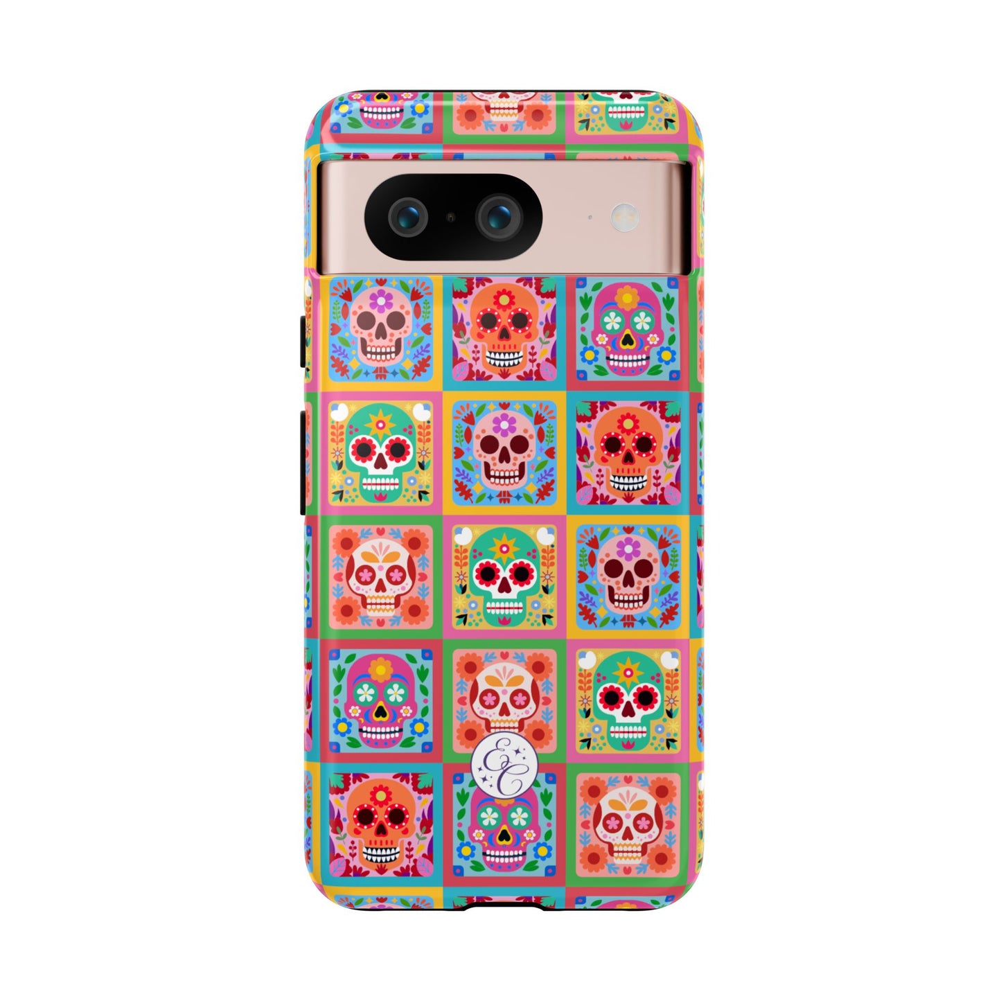 Colorful Sugar Skull Pattern Tough Phone Case