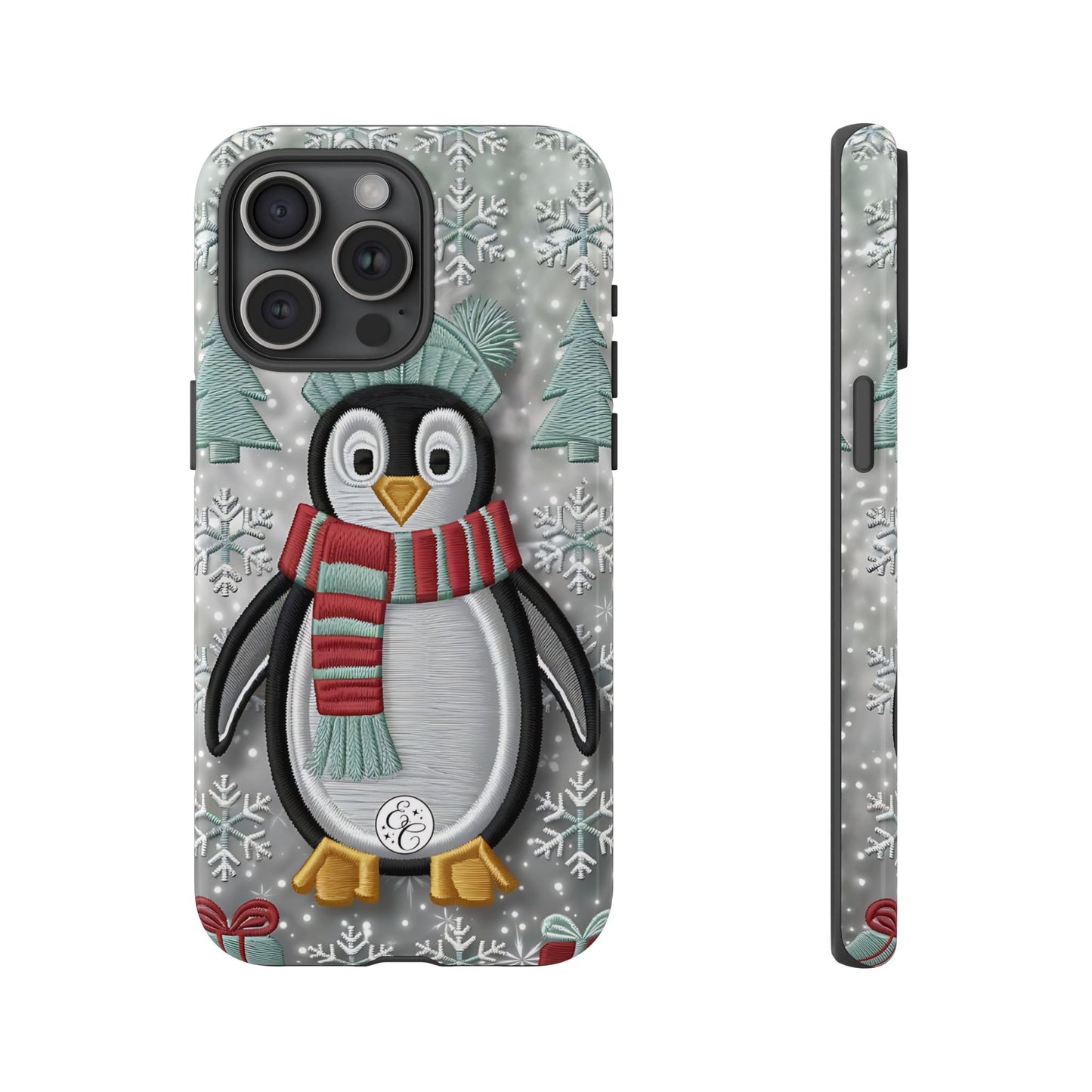 Cute Christmas Penguin Tough Phone Case